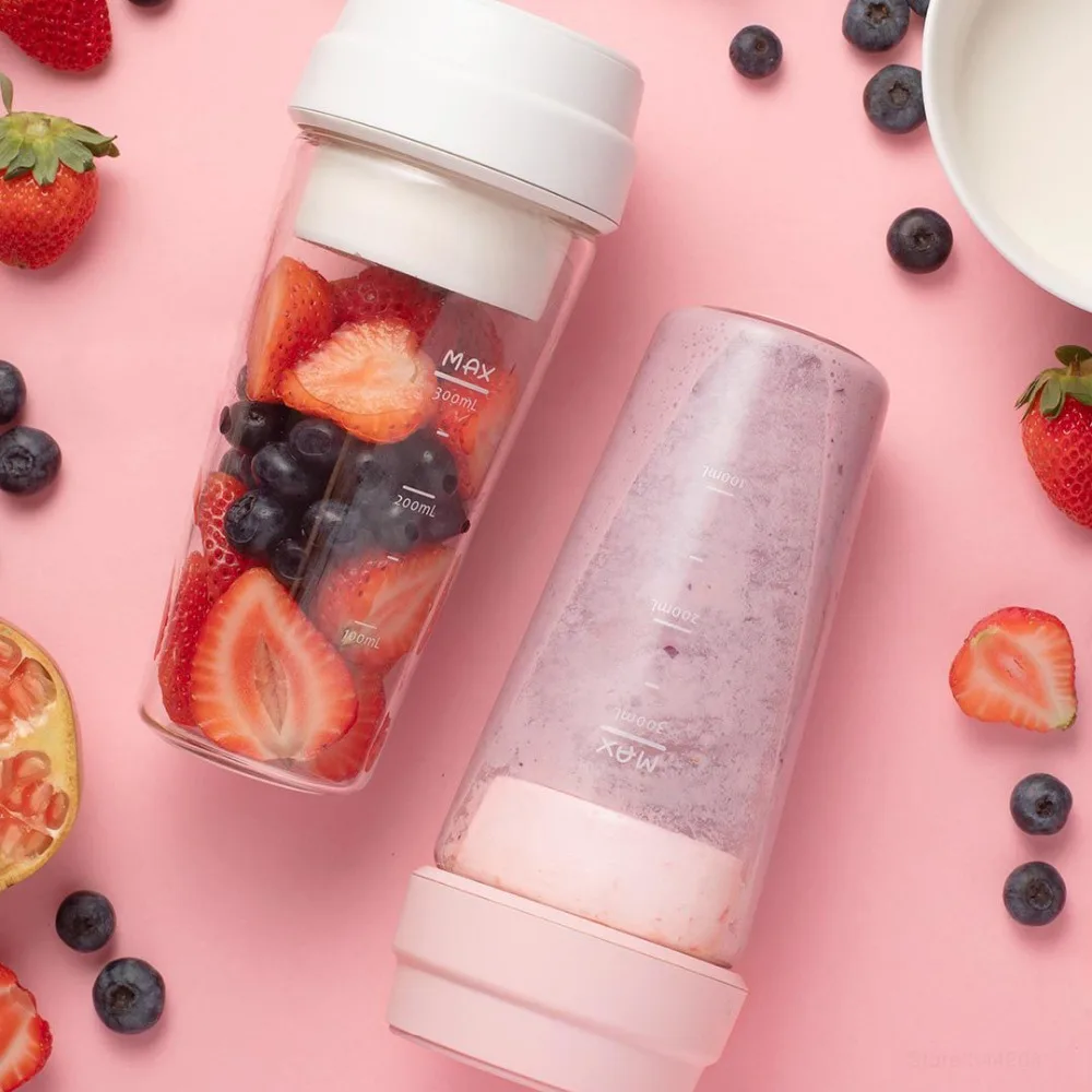  Original Xiaomi 17PIN Star Fruit Cup Small Portable Blender Juicer 400ML Stainless Steel Intelligen