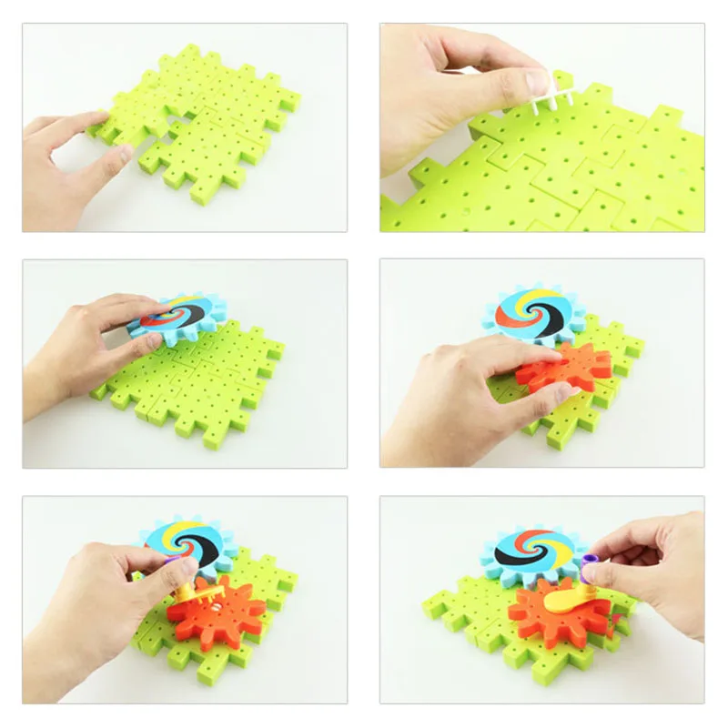 126 шт. шестеренок 3D модель вращающиеся строительные блоки гриб ногтей Развивающие игрушки для подарки для детей