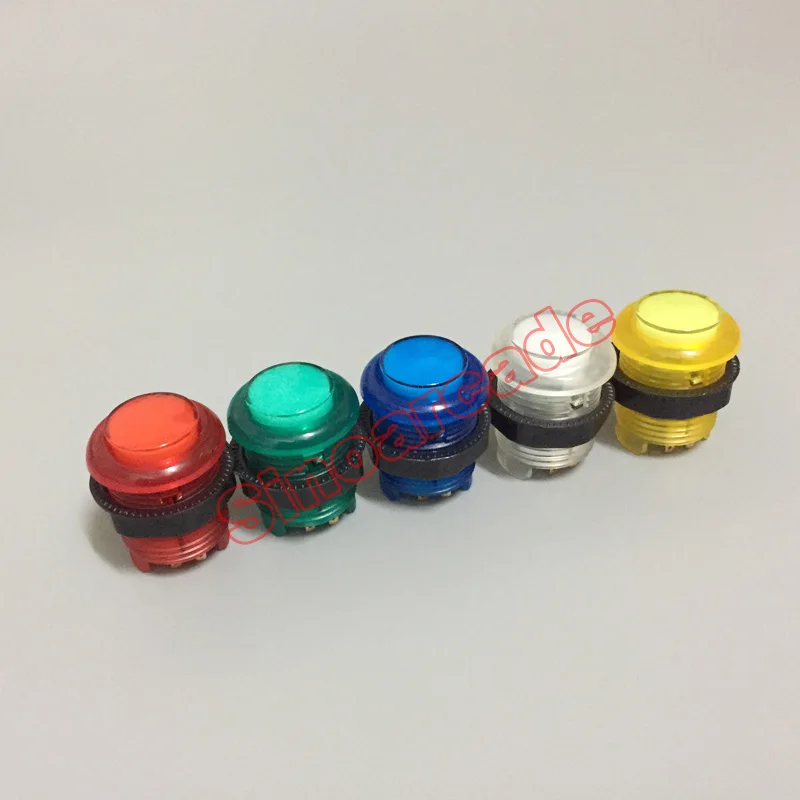 Arcade HAPP Style 5V Round Lit Illuminated Push Button Screw-in Type with Built-in LED Lamp Microswitch 5 colors Available Arcade HAPP Style 5V Round Lit Illuminated Push Button Screw-in Type with Built-in LED Lamp Microswitch 5 colors Available