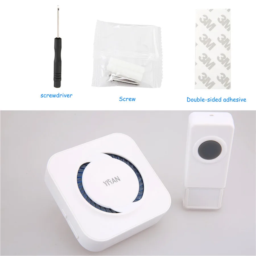 SMATRUL New Waterproof Wireless Doorbell EU Plug 300M Remote smart Door Bell Chime ring Slim 1 2 button 1 2 3 receiver no battery Deaf Gorgeous lighting 6