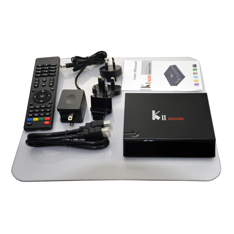 Декодер каналов кабельного телевидения pro Android Tv Box 4 k Android 7.1.2 2 ГБ+ 16 Гб Amlogic S905D DVB-T2 тюнер Wi-Fi Поддержка DVB-T2 S2 HDMI2.0 Смарт meidia плеер