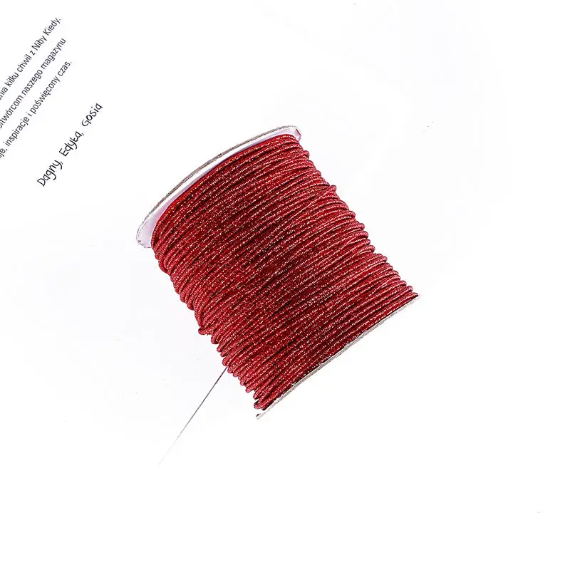 5 метров 2 мм нейлоновый шнур китайский узел макраме шнур с алюминиевая проволока браслет плетеный шнур Изготовление Бижутерии - Цвет: Red