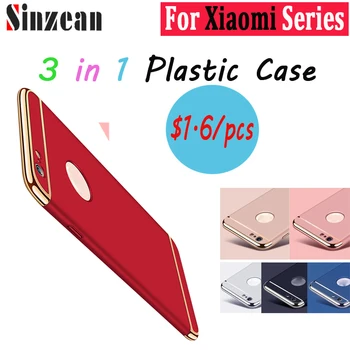 

Sinzean 50pcs Luxury 3 in 1 plastic case For Xiaomi POCO F1/A2/6X/MI8 SE/mi 8 lite/mix 2s full cover case protector