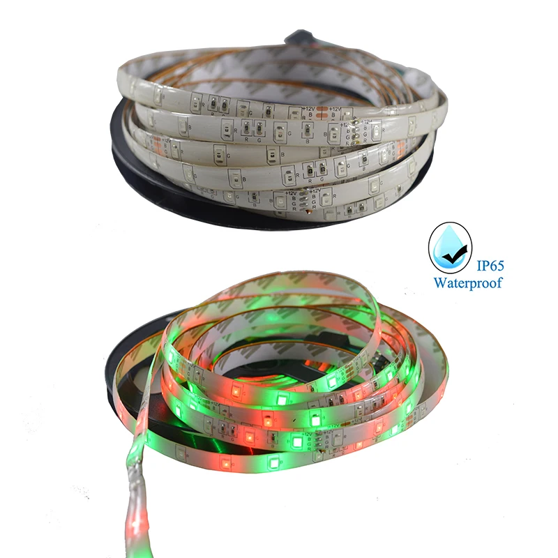 Гибкая светодиодная лента SMD2835 RGB 5 м 10 шнур с лампочками 15 20 Светодиодная IP65