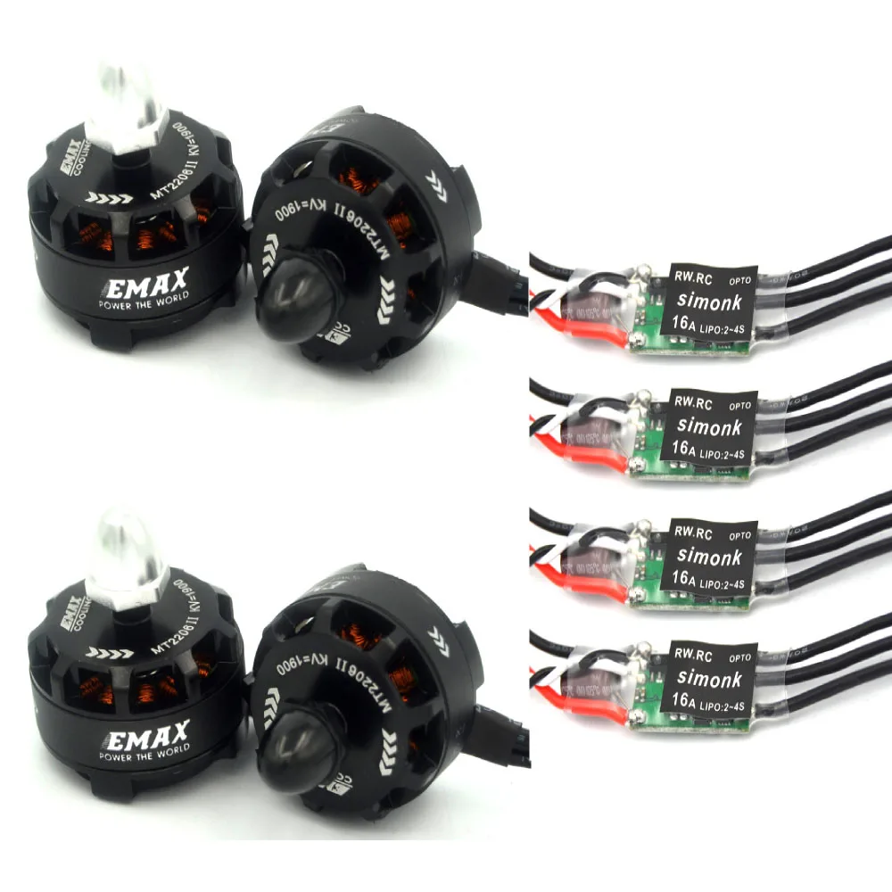 4x Mini SimonK 16A ESC RW OPTO 18KHz PWM 2-4S for FPV RC QAV250 Quadcopter I