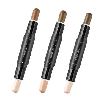 

12PCS/LOTS light shadow repair capacity stick Three-dimensional double-headed brightening cream double-headed high-light stick