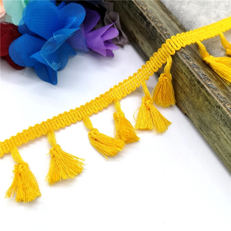 Lace Ribbon 2 yards Trim Sewing Tassel Fringe Cotton Ethnic Latin Dress Stage Garment Curtain Decorative Diy