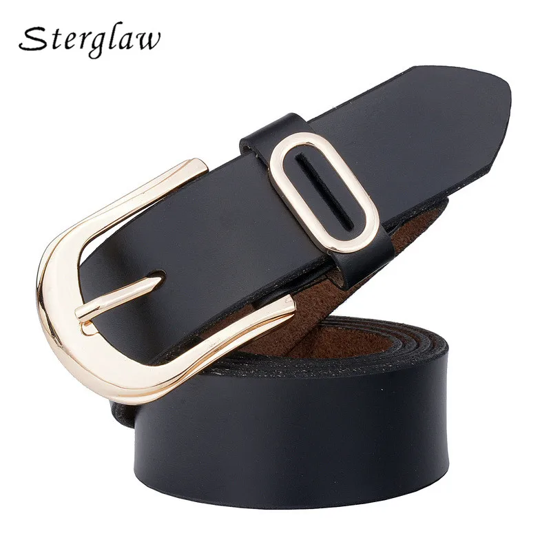 

Feminine luxury brand genuine leather belts for women decorative 2019 Simple Men's casual black wide belt jeans 120cm C201