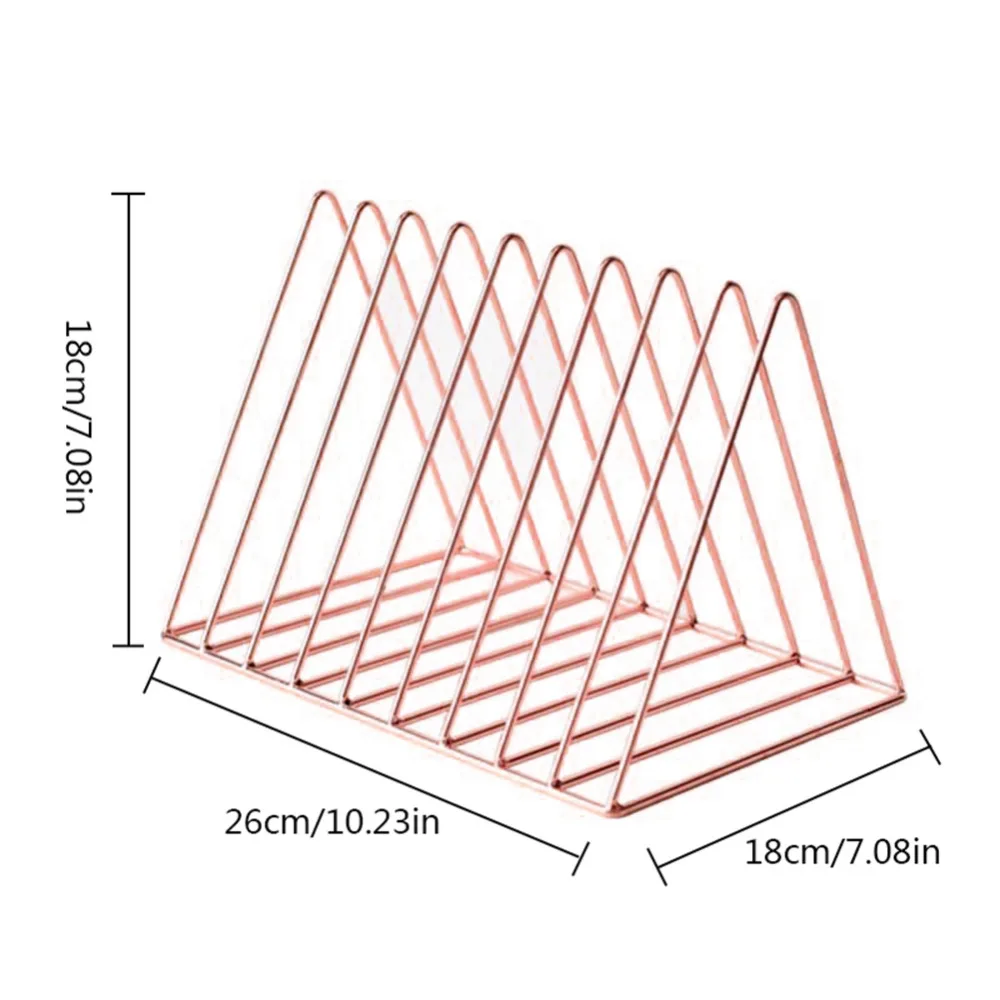 الإبداعية المعادن رف 9 الشبكة مجلة تخزين الرف منظم سطح المكتب الزخرفية الحلي حافظة مستندات