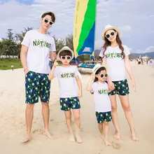 Beach holiday beachwear family home fun summer dress a family of four family suits kindergarten group activities set 940 saturdays family activities
