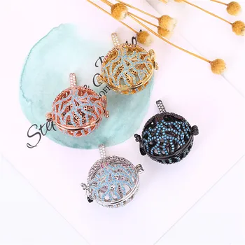 

Tree of life Aroma Diffuser Necklace Open Fashion Locket Pendant Hollow Creative Perfume Essential Oil Diffuser Jewelr Gift