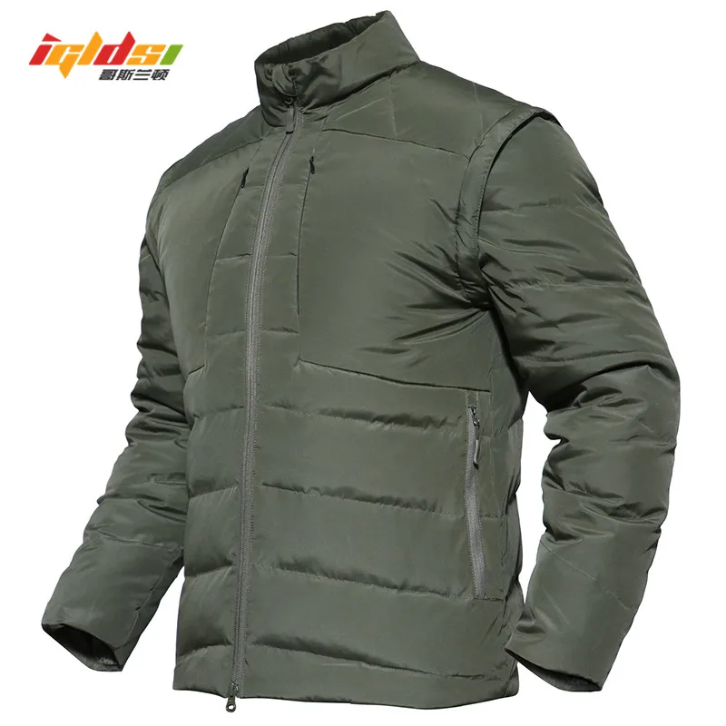 2018 Winter Warm Tactical Padded Down Jacket Men Waterproof Military