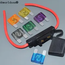 Shhworld Sea 8 AWG Калибр Макси лезвие держатель предохранителя встроенный провод 12-24 в водонепроницаемый предохранитель 20A30A40A50A60A70A80A100A120A
