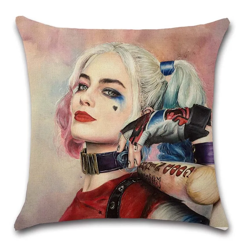 Кино комикс Harley Quinn напечатанный Чехол на подушку вечерние украшения для дома