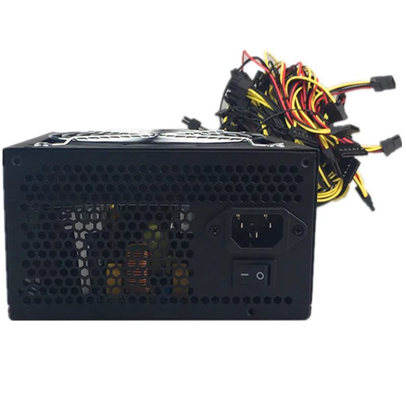 free ship 1600W PSU ATX Power Supply 14cm Fan Set For Eth Rig Ethereum Coin Miner Mining MAX 1800W power supply for r470 r480