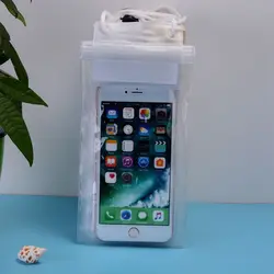 Waterproof Smartphone Pouch with Strap for Outdoor and Underwater Use (White)