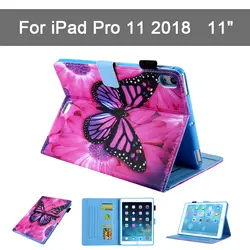 Модный женский кошелек для ipad pro 11 2018 Capa Funda Магнитный ультра тонкий умный чехол для ipad pro 11 дюймов чехол с поддержкой карт