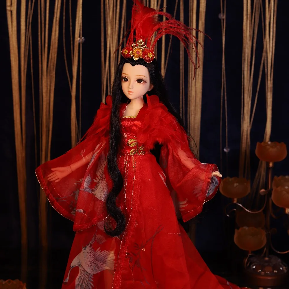 DQ bjd 45 см дневник королева 1/4 одежда головной убор руки суставы тела белая кожа в