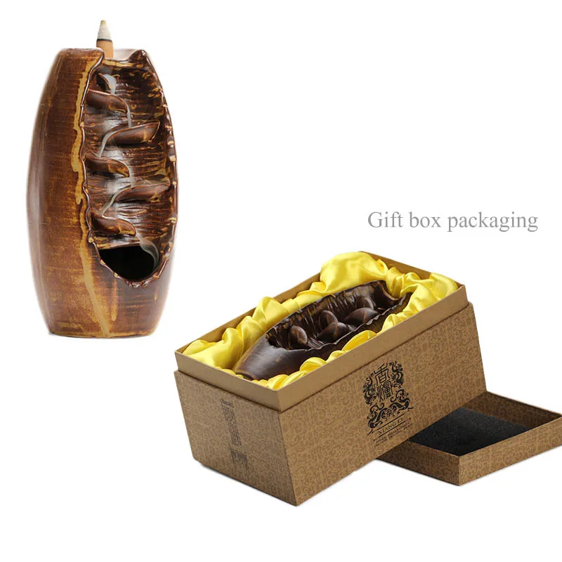 

Ceramic Waterfall Backflow Incense Burner Incenser Holder Home Decor Aromatherapy Ornament Backflow Incense Burner Ceramic