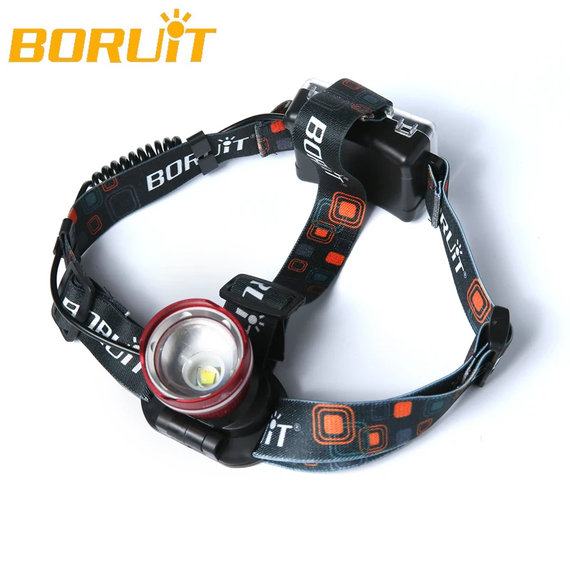 Налобный фонарь boruit Zoomable 3000LM XML T6 светодиодный налобный 18650 с 3 режимами для