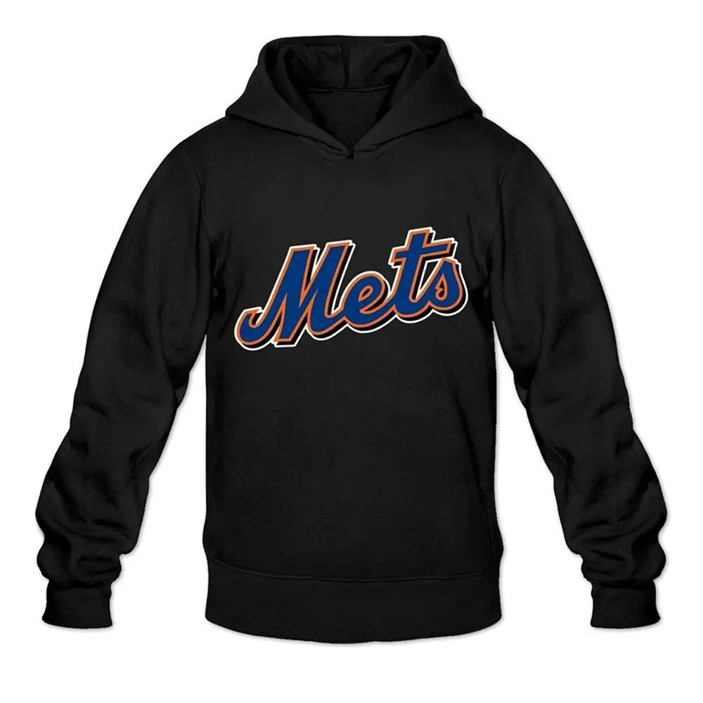 2017 Men's Mets Long Sleeve Hoodie Sweatshirt White,100 Cotton High Quality Warm Hooded