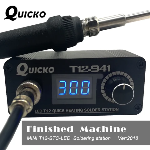 Estação de Solda Ferro de Solda Mini Eletrônico Novo Design Versão dc Portátil Digital Ferro T12-941 Quicko T12 Led 2020 Mod. 143413