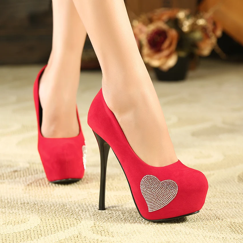 Free Shipping Cute Girls Love Diamonds Heels Fashion Women Sexy High