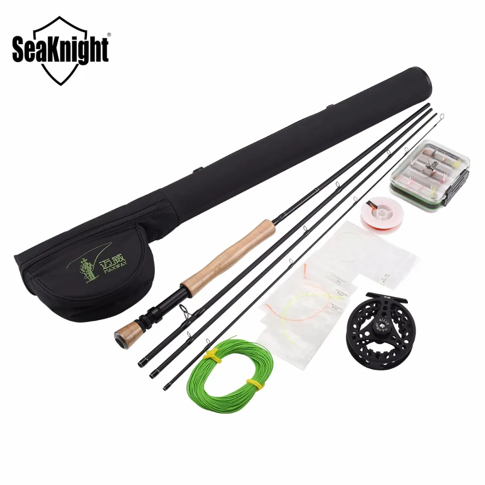 

SeaKnight Rod Reel Combo Packages Include Fast Action Fly Rod & Alloy Reel & Rod Case & Leaders & Tippet Line & Gifts Model 7/8