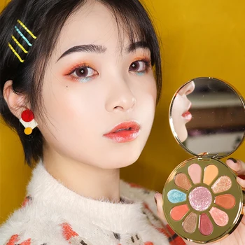

Pigmented Glitter Shimmer Matte Powder pressed Eye Shadow Makeup Shiny Nude Cosmetic Blingbling Quicksand Eyeshadow Palette