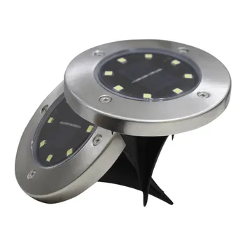 

4pcs/lot LED Solar Underground Light Stainless Steel Solar Buried Floor Light Outdoor Garden Path Ground Lights Waterproof IP65