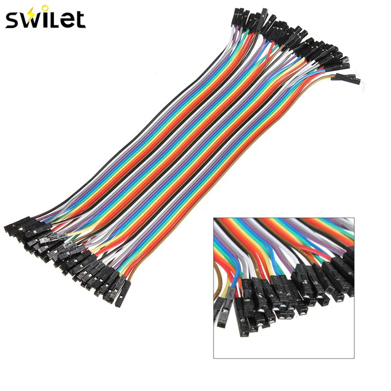 

40pcs/lot 20cm Female to Female Color Dupont Line Color Breadboard Jumper Electronic Cable Wires Connector For Electronic Module