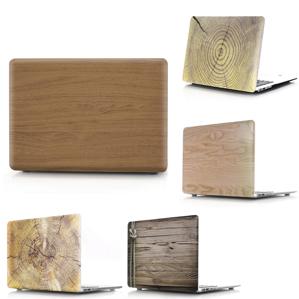 Viviration Wood Pattern Case For Macbook Air 13.3 11 Pro Retina 12 13 15 Laptop Cover Hard PVC Replace Shell For Mac Book 11 13