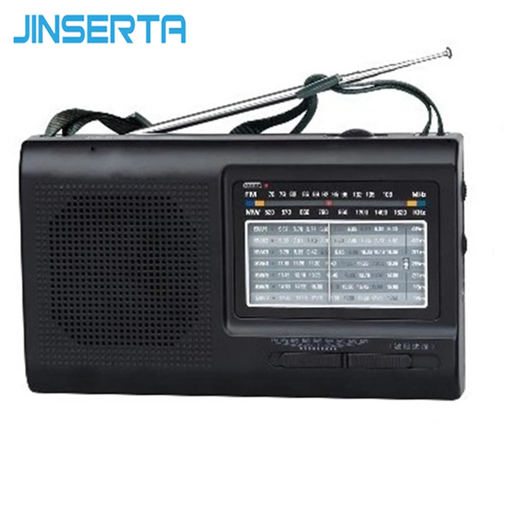 JINSERTA FM SW MW Радио многополосный радиоприемник Высокая чувствительность поддержка батареи/AC источник питания