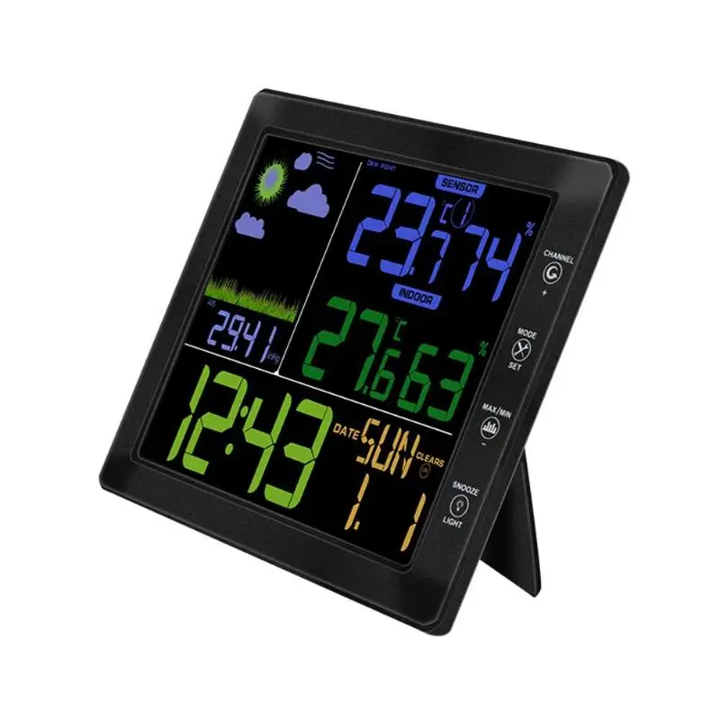 Outdoor Indoor Wireless Thermometer Hygrometer Weather Station Forecast Temperature Humidity Tester Clock Alarm High Quality Outdoor Indoor Wireless Thermometer Hygrometer Weather Station Forecast Temperature Humidity Tester Clock Alarm High Quality