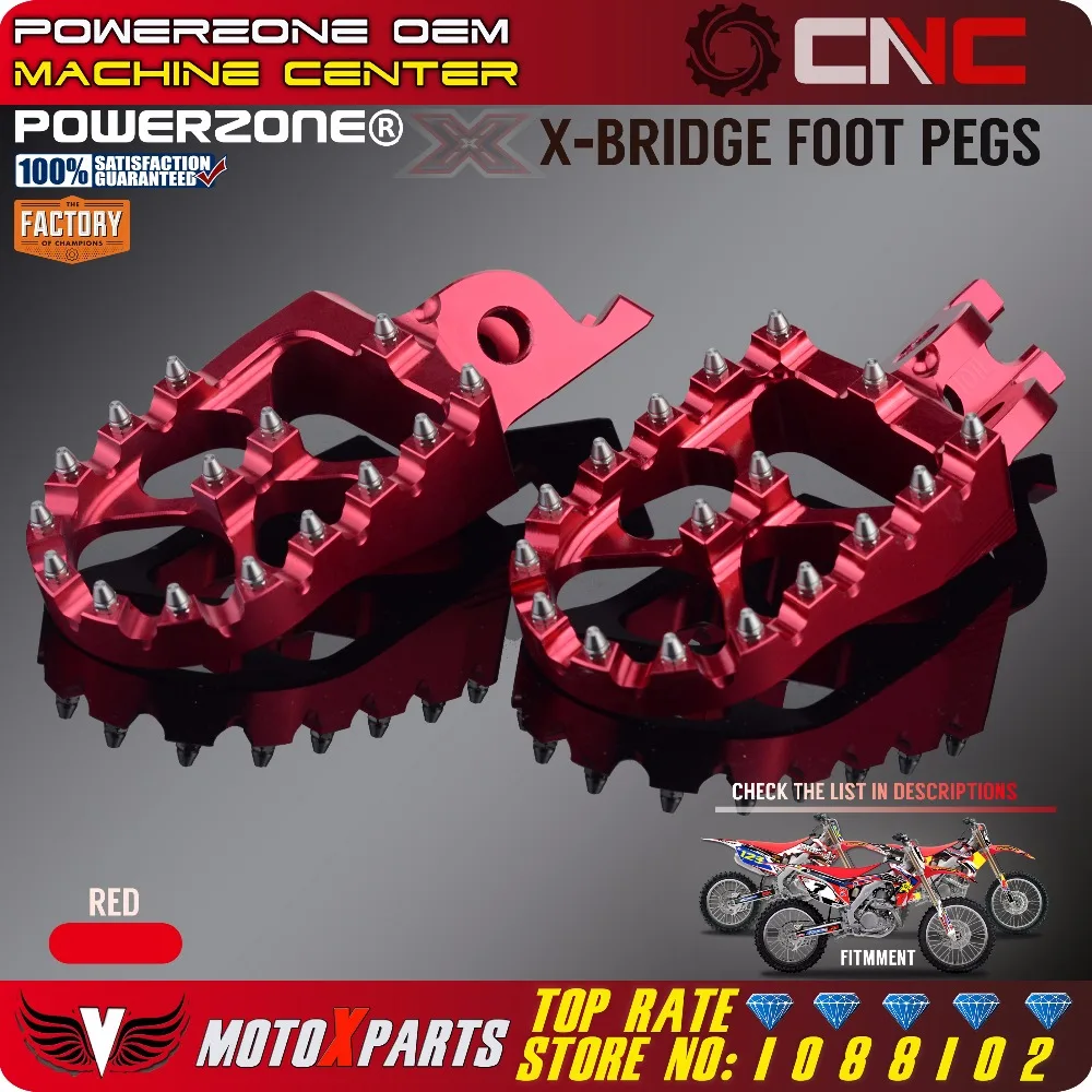 Широкие подножки для велосипеда заготовки MX педали X Bridge CR125 /250 CRF450X CRF230F CRF250R L M