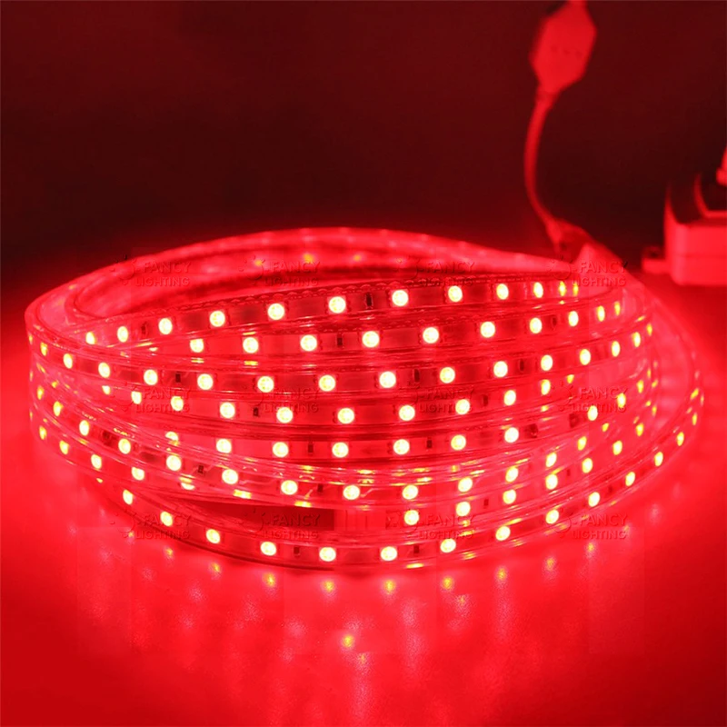 Светодиодная лента 220 В Водонепроницаемая Диодная SMD5050 60 фишек/м rgb