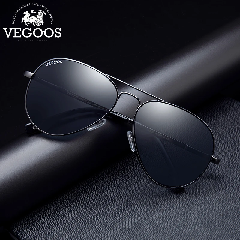 

VEGOOS Designer Brand Aviation polaroid sunglasses for men Classical Sun Glasses Driving Pilot Size S #3025S