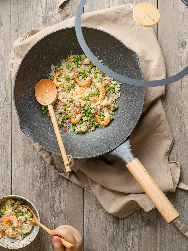 麦飯石鍋多機能平底ノンスティック鍋ガスユニバーサルフライパン キャセロール Aliexpress