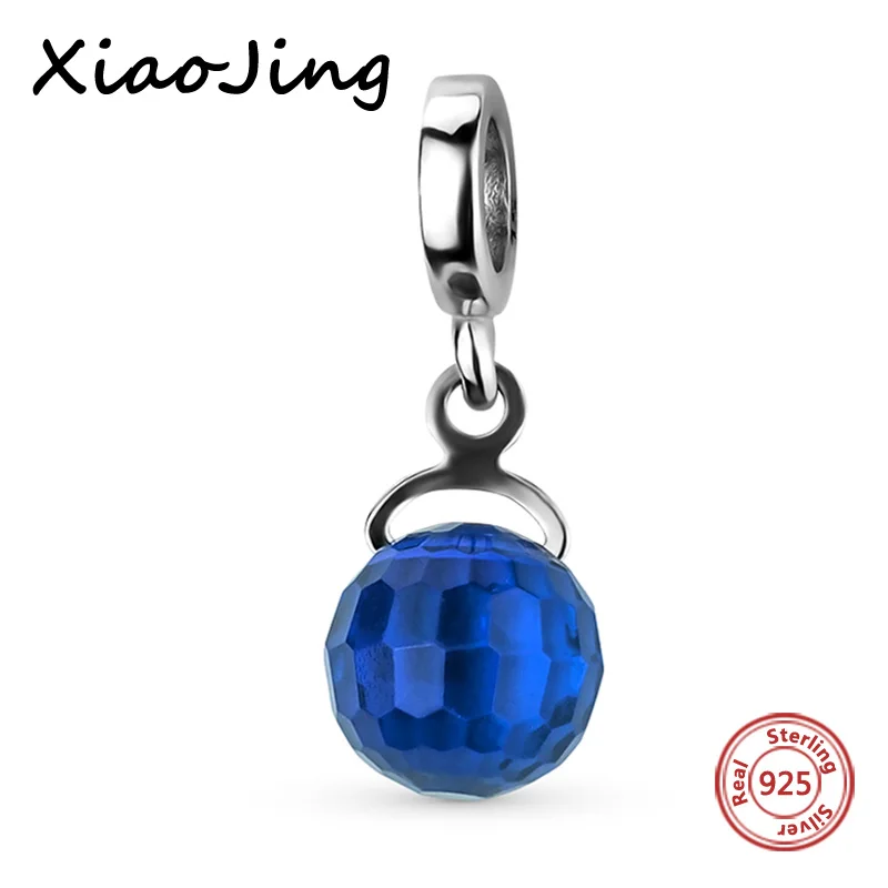 

New Charms lampwork Blue Beads Fit Authentic European Bracelet Silver 925 Original Pendant Charms Jewelry Making Promotion