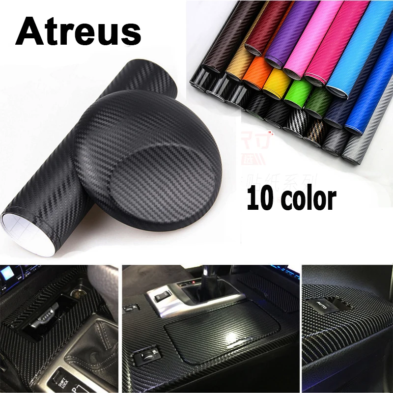 

Atreus 10color 30*127cm Car-styling Carbon Fiber Stickers For Mercedes benz W204 W203 W211 AMG Mini cooper Skoda octavia a5 a7 2
