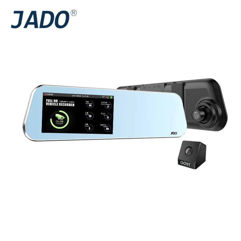 JADO D220 Car Rearview Mirror Dvr 4 5 Touch Screen Full HD 1296P Car Camera Dvrs