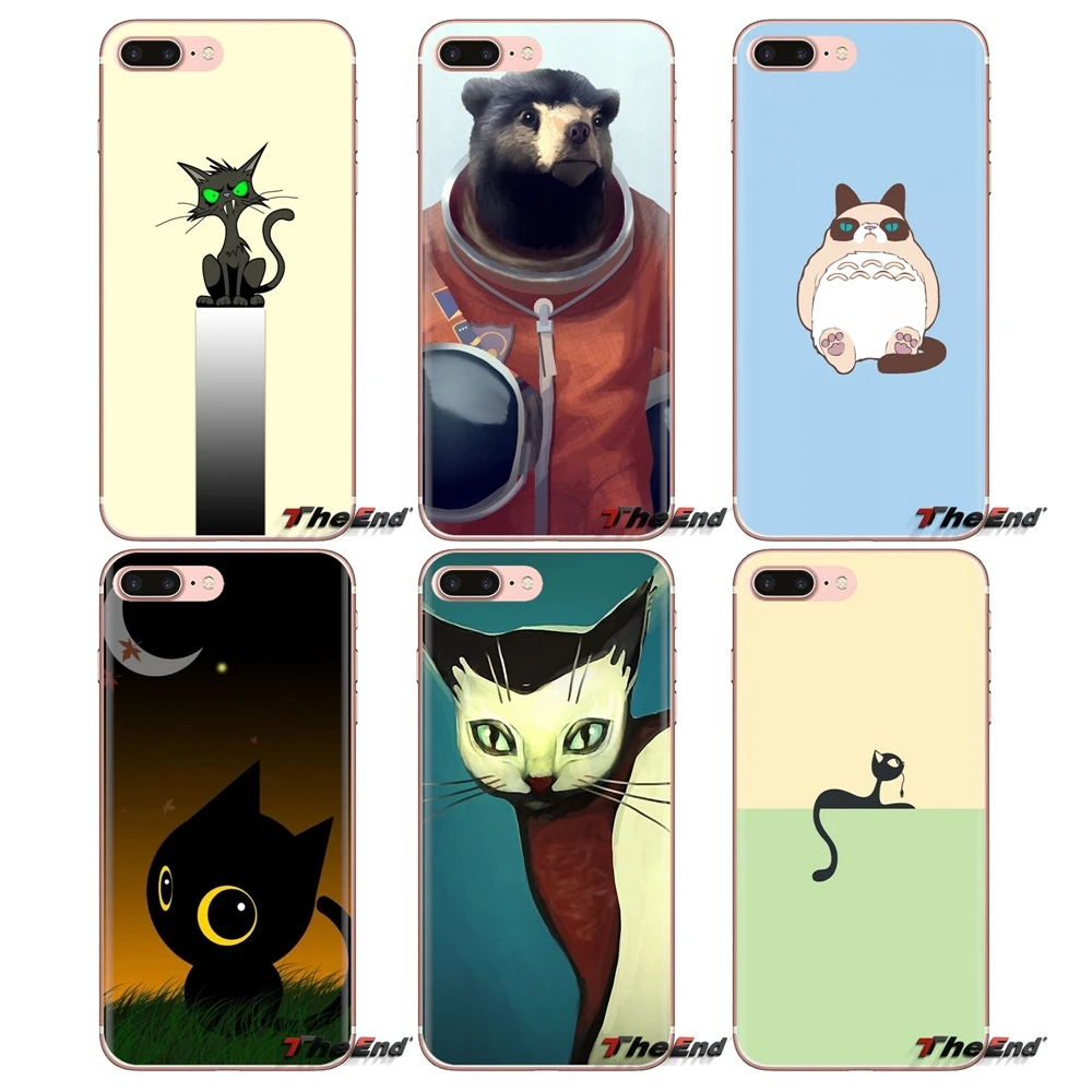 Drawing Cat Soft Transparent Shell Covers For Samsung Galaxy A3 A5 A7 A9 A8 Star A6 Plus 2018 2015 2016 2017 |