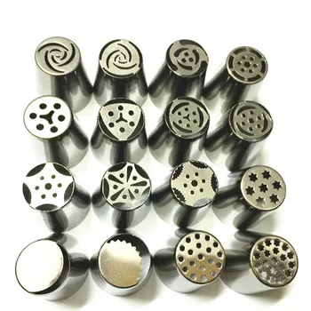 

16PC/Lot Stainless Steel Russian Tulip Nozzle Perfect For Cake Cupcake Decorating Icing Piping Nozzles Russian Rose Nozzles Tips