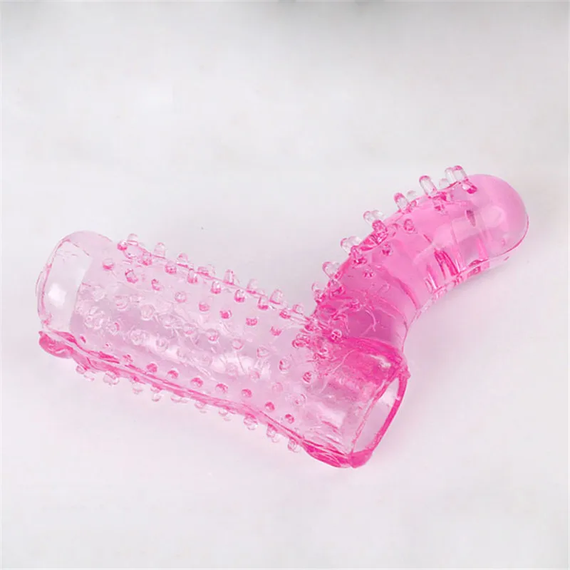 Crystal Finger Penis Sleeve Vibrator For Woman Squirt G Spot Penis
