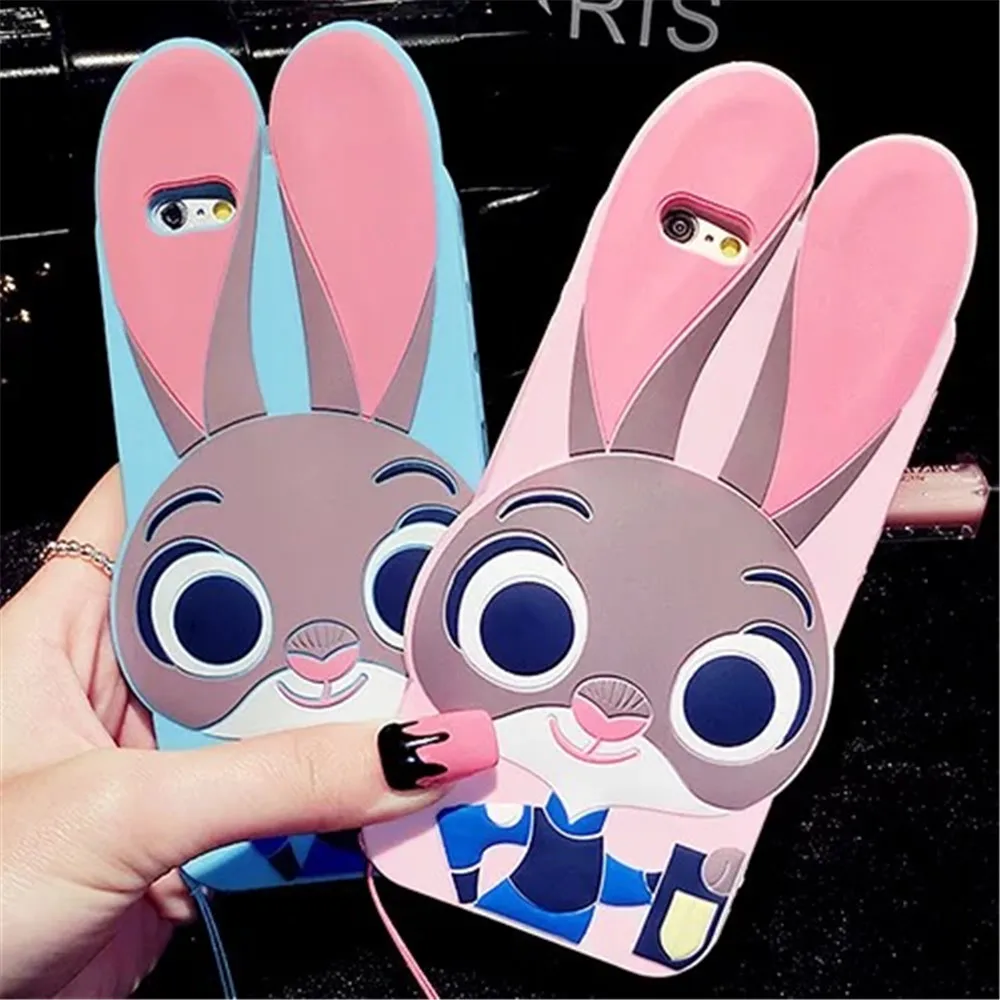 Zootopia Прекрасный Сумасшедший Город 3D Мультфильм Case Для iphone 5 5S 7 6 6s Плюс SE Samsung Galaxy S7
