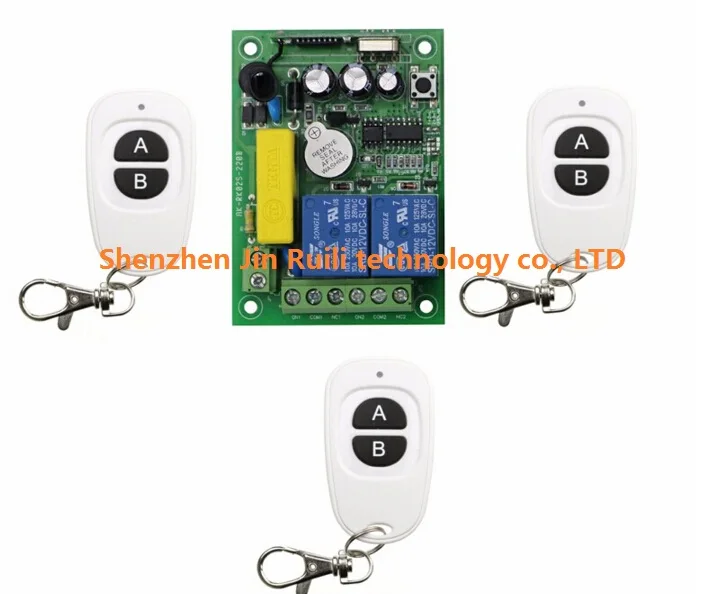 

AC 220 V 2 channel Wireless Remote Control Switch 1pc receiver + 3pc transmitter new + Smart home Simple operation