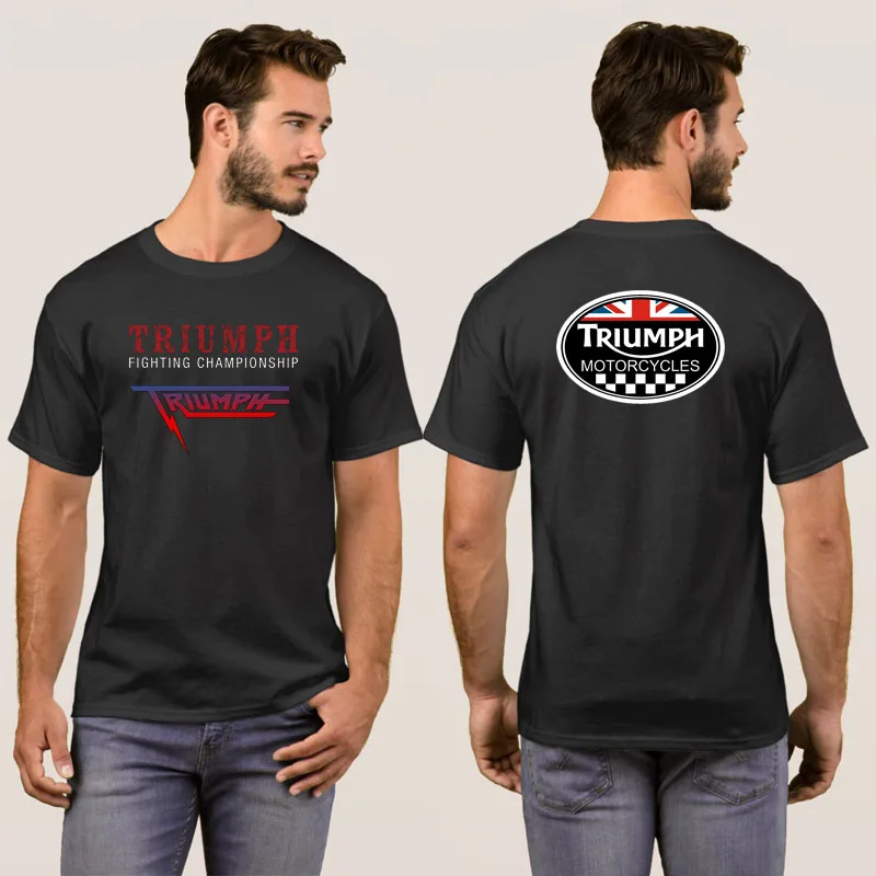 Fashion funny Print Triumph T Shirt Men 2018 Black Harajuku Cotton O