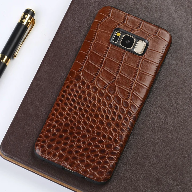 

Genuine Leather For Samsung Galaxy S9 Plus S9+ Back Case Mobile Phone Bag For Samsung S9 S9plus Rear Cover + Free Gift
