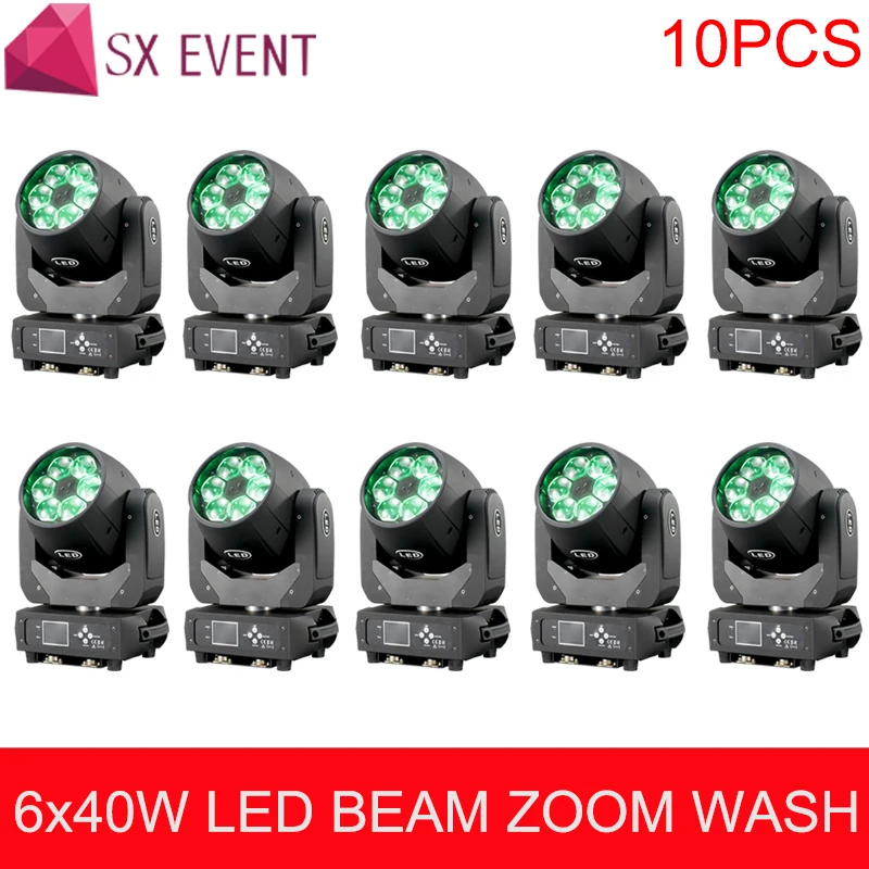 

2018 NEW Bee EyeDMX led stage lights 6x40W RGBW Bee Eye LED Moving Head Light ZOOM Function DJ Party Lighting