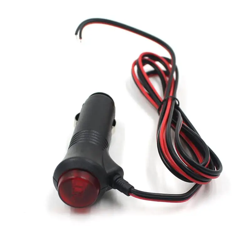 

12/24V Universal Car Moto Cigarette Lighter Power Plug Adapter with Fuse&Wire Switch Car Cigarette Lighter Socket Charger